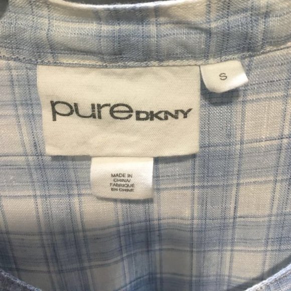 PURE DKNY blue plaid drawstring dress - Picture 6 of 6